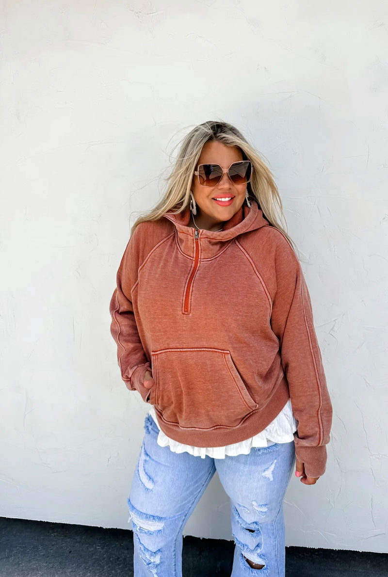 Rust Easy Does It Hooded Pullover