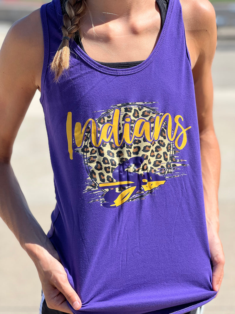 Indians Leopard Mascot Tank