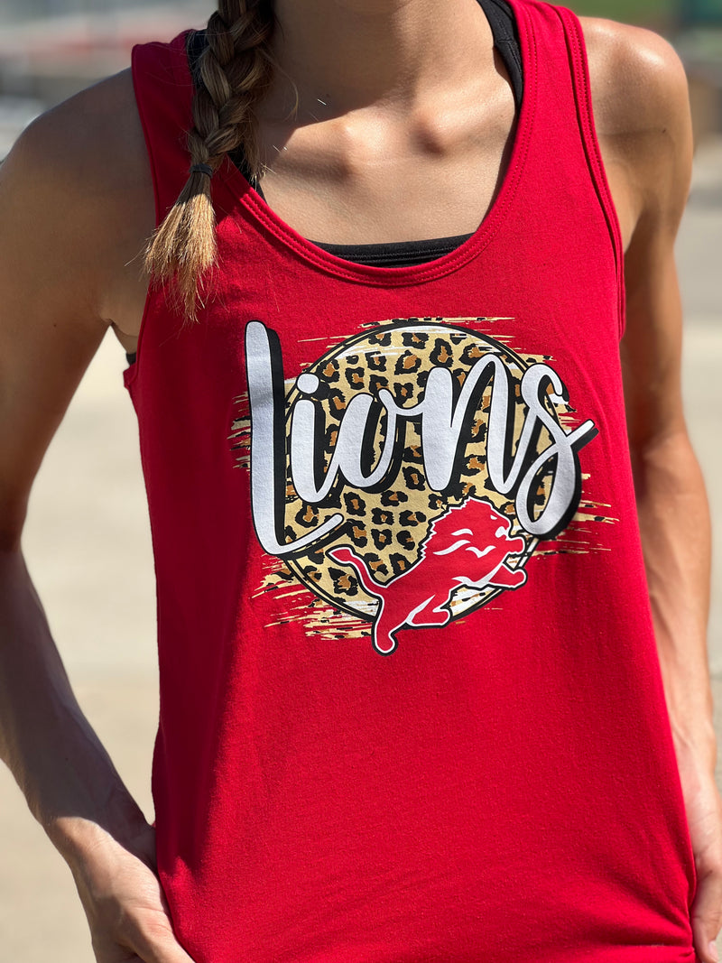 Lions Leopard Mascot Tank