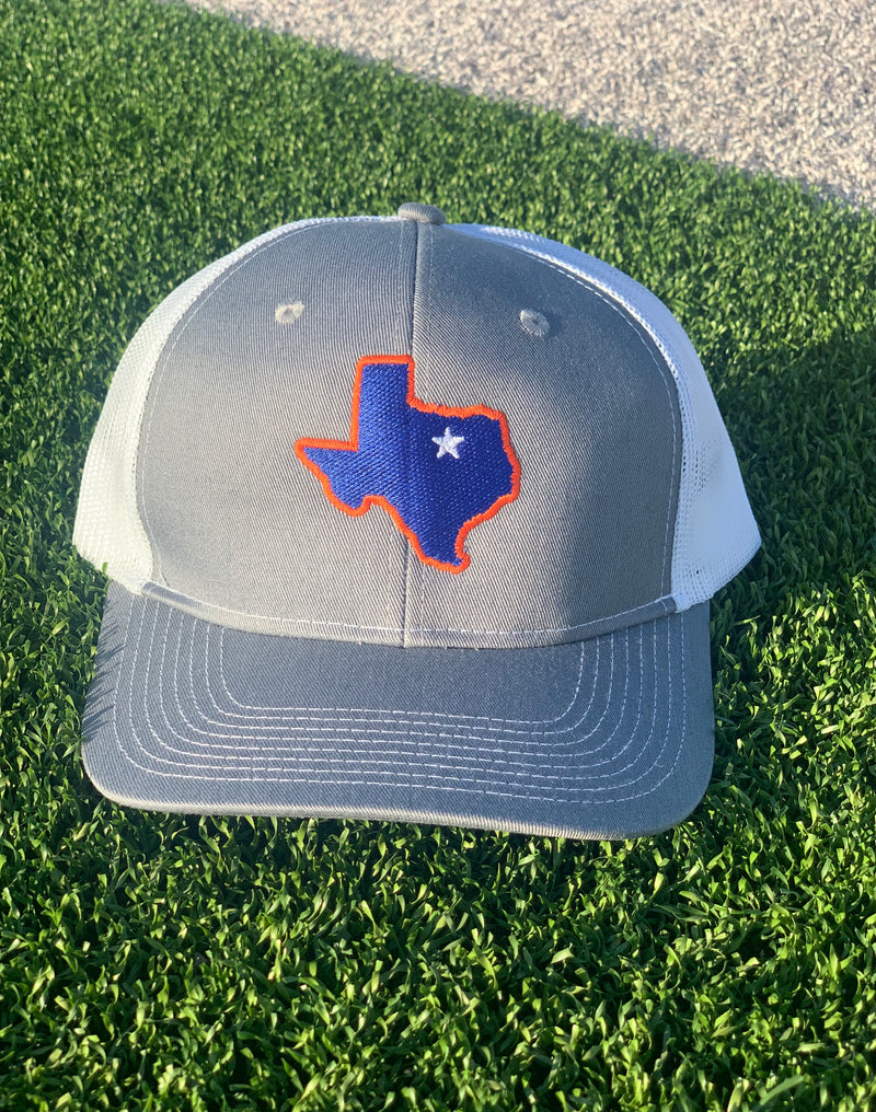 Blue & Orange Texas Spirit Embroidered Hat