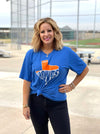 Hounds Texas Mascot Tee (Blue Tee)