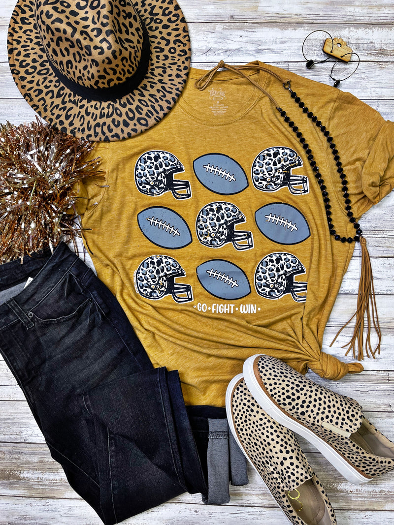 Yellow Gold Leopard Helmet Tee