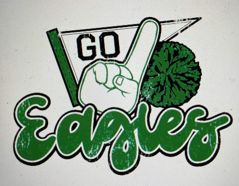 Go Green Eagles Pennant Crew Tee
