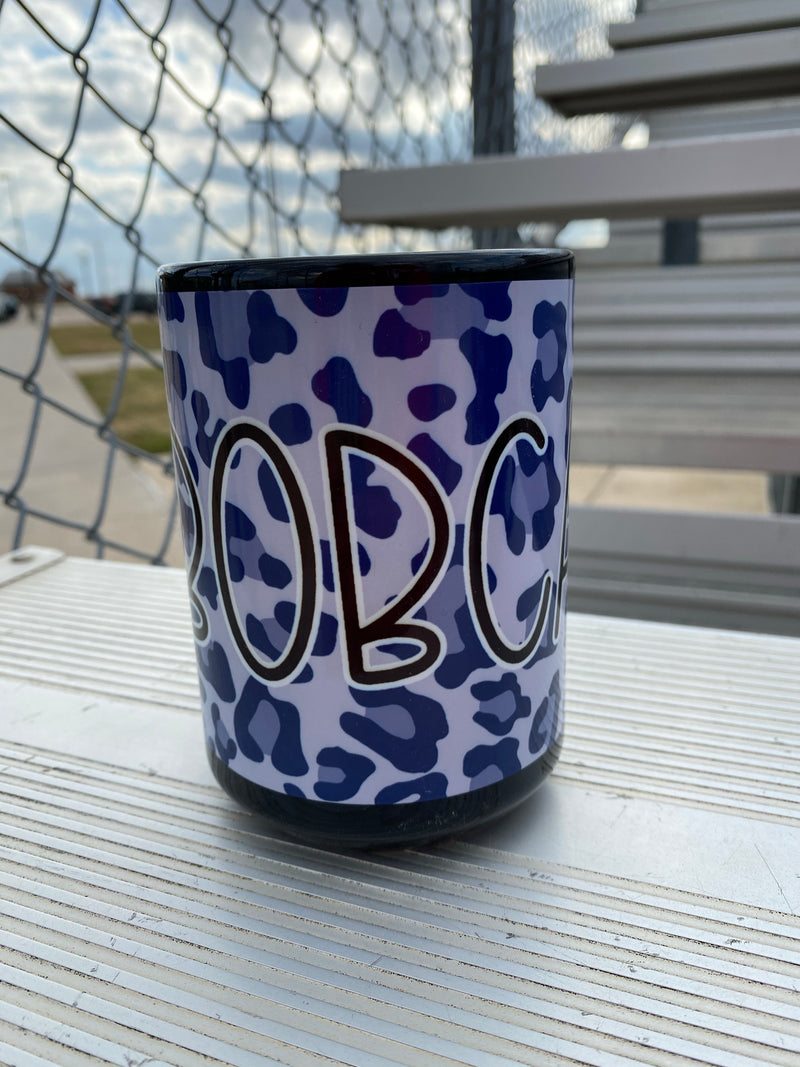 BLUE BOBCATS Leopard Wrap Spirit Coffee Mug