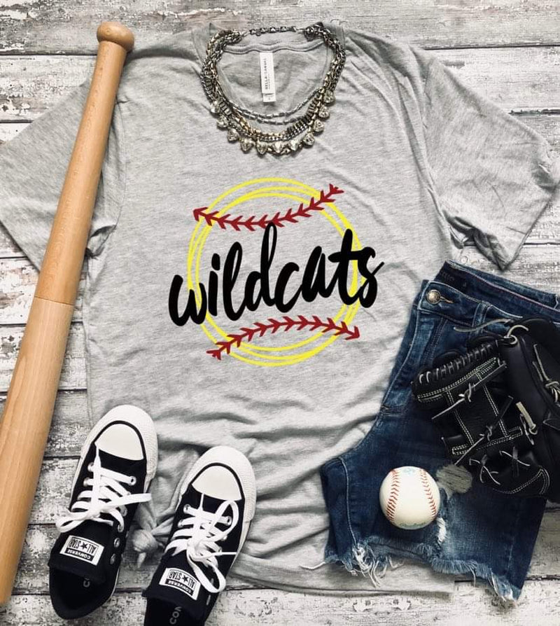 Wildcats Softball Script Tee