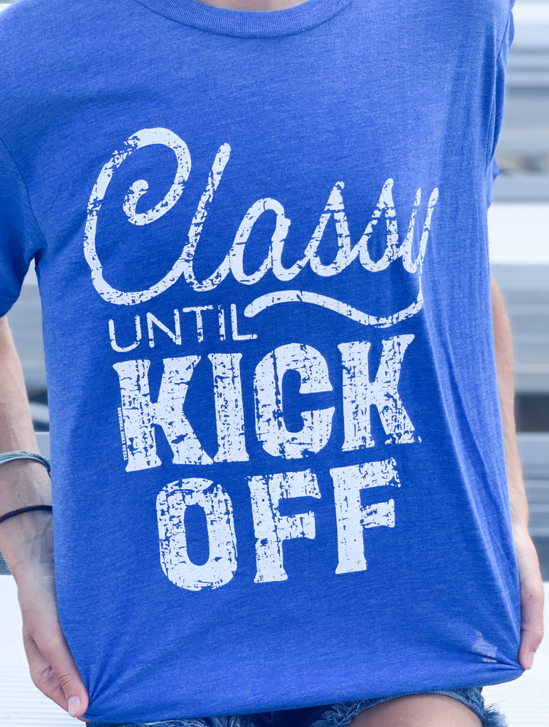 Blue Classy Until Kick Off Tee