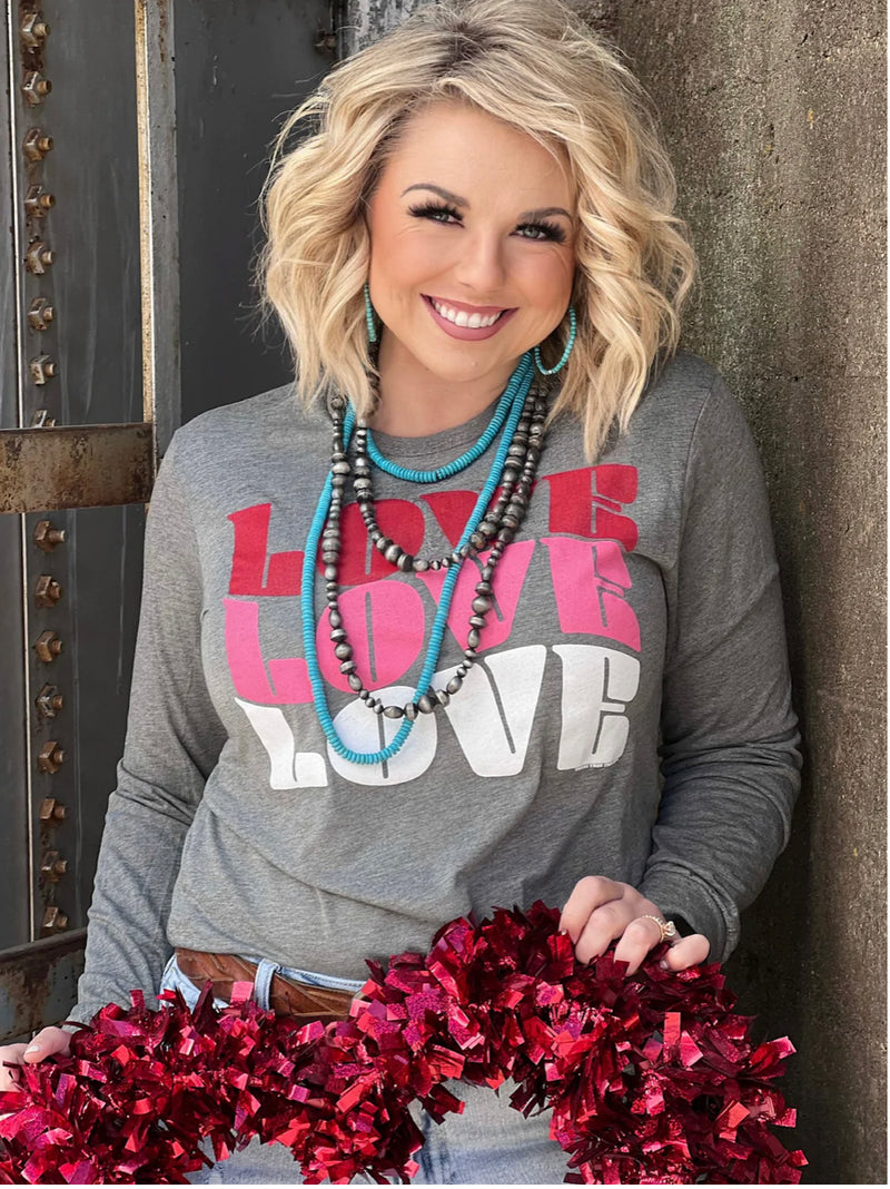 Long Sleeve Love Love Love Tee