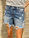 Tosh Side Slit Heavy Frey Shorts