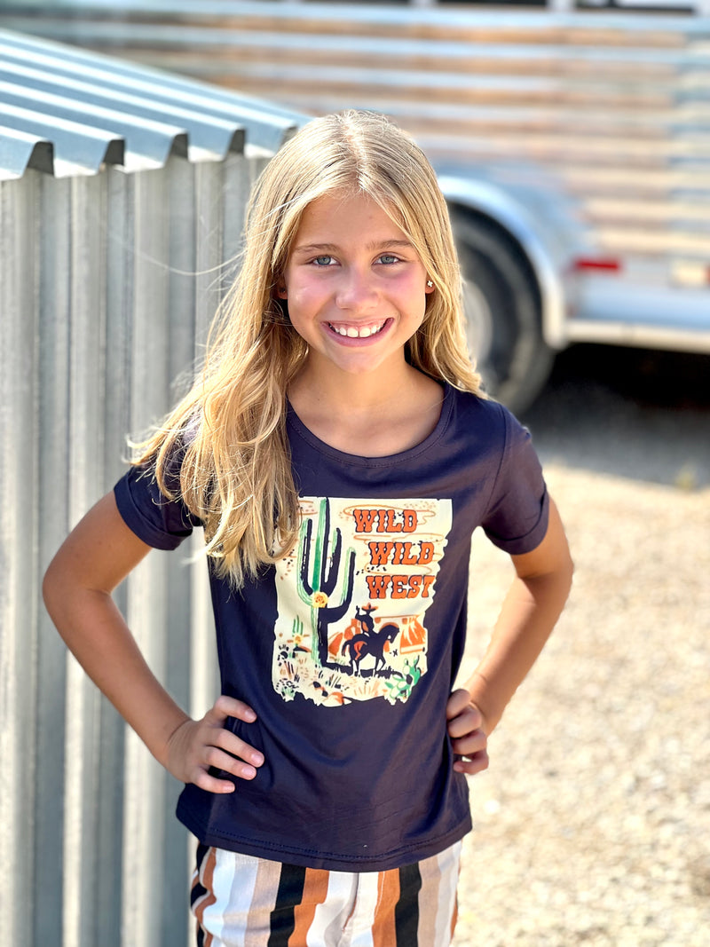 Youth Wild Wild West Cactus Scene Tee