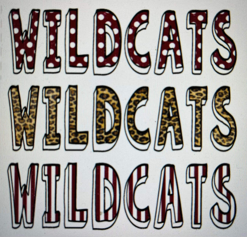 Wildcats Polka & Stripe Spirit Tee