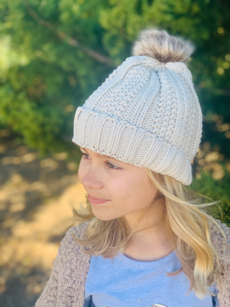 Youth CC Pom Beanie (Various Colors)