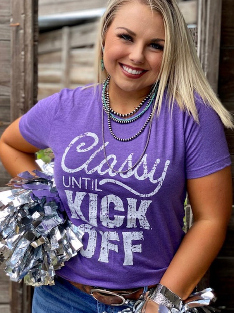 Purple Classy Until Kick Off Tee