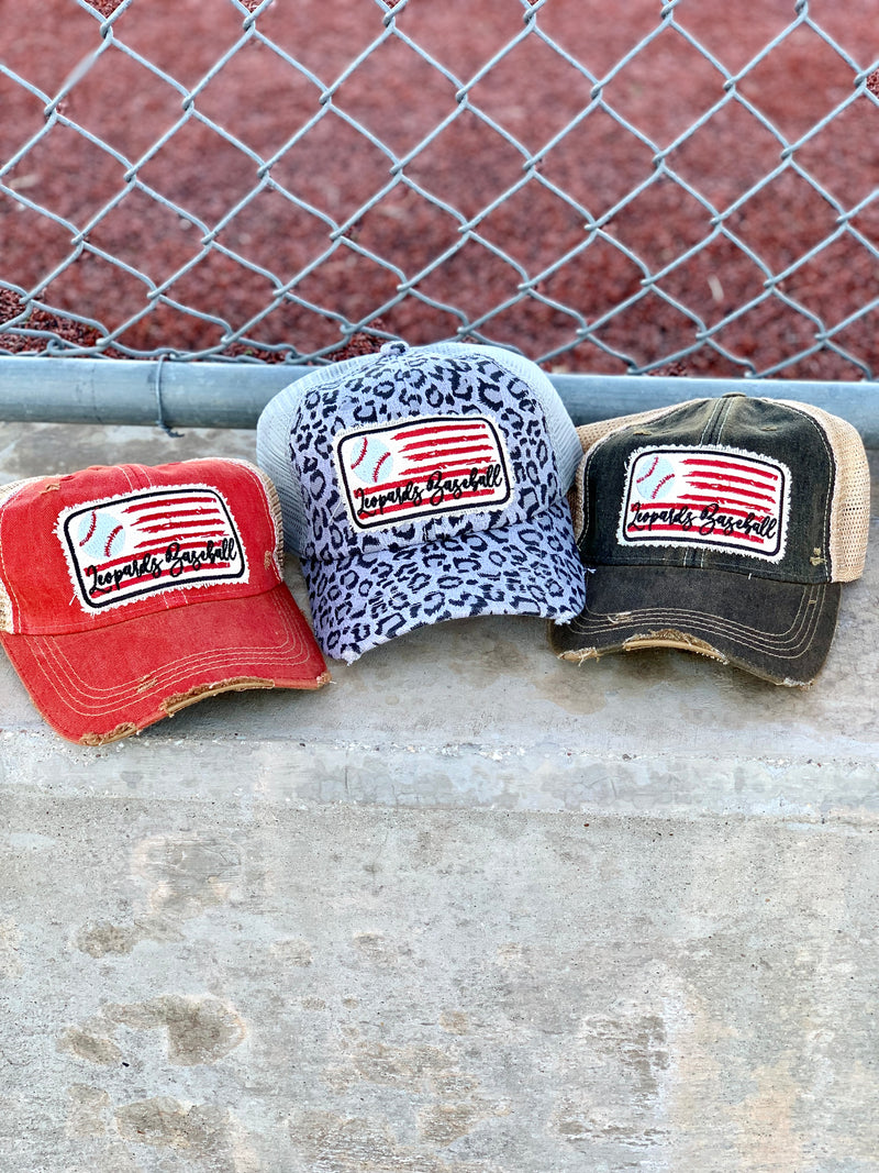 Leopard Baseball Mascot Hat