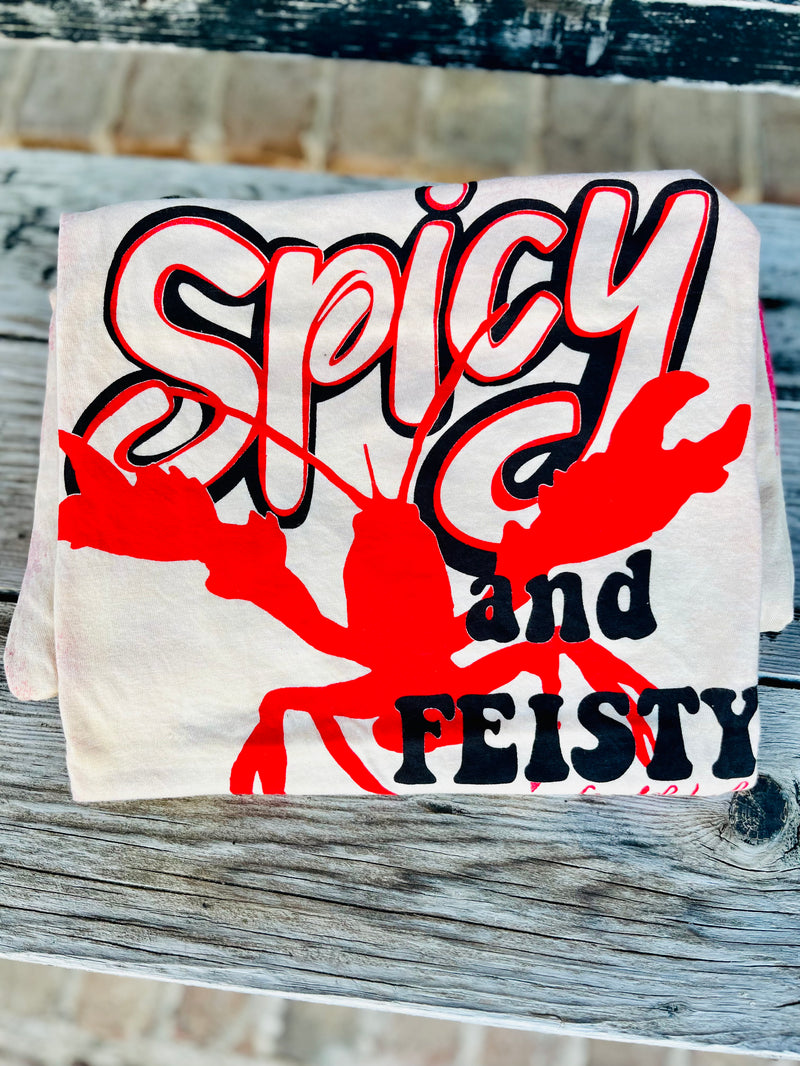 Spicy & Fiesty Bleached Crawfish Tee