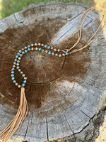 Long Tassel Bead Necklace (Various Colors)