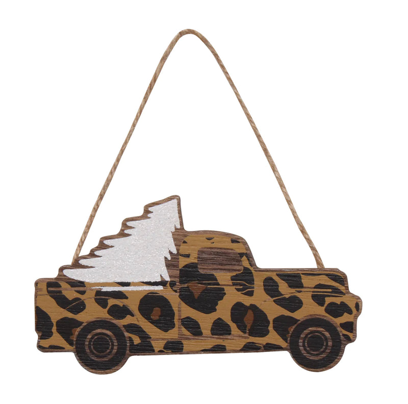 Cheetah Truck Tin Ornament
