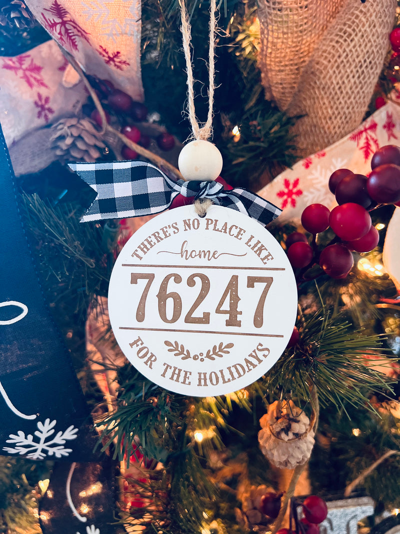 76247 Home Zip Code Wood Ornament