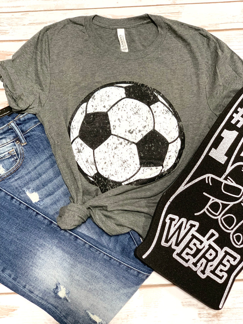 Distressed Soccer Crew Tee