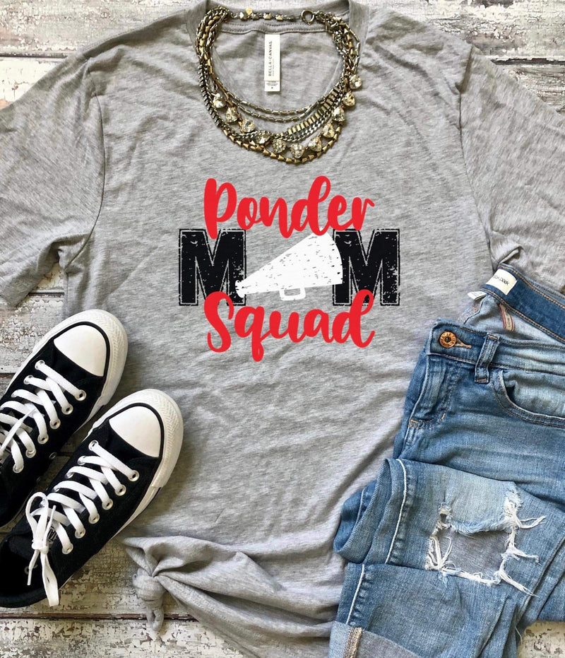 Ponder Cheer Mom Squad Tee